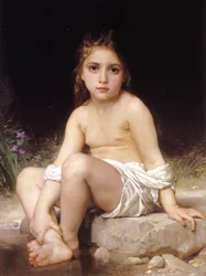 Niño en el baño